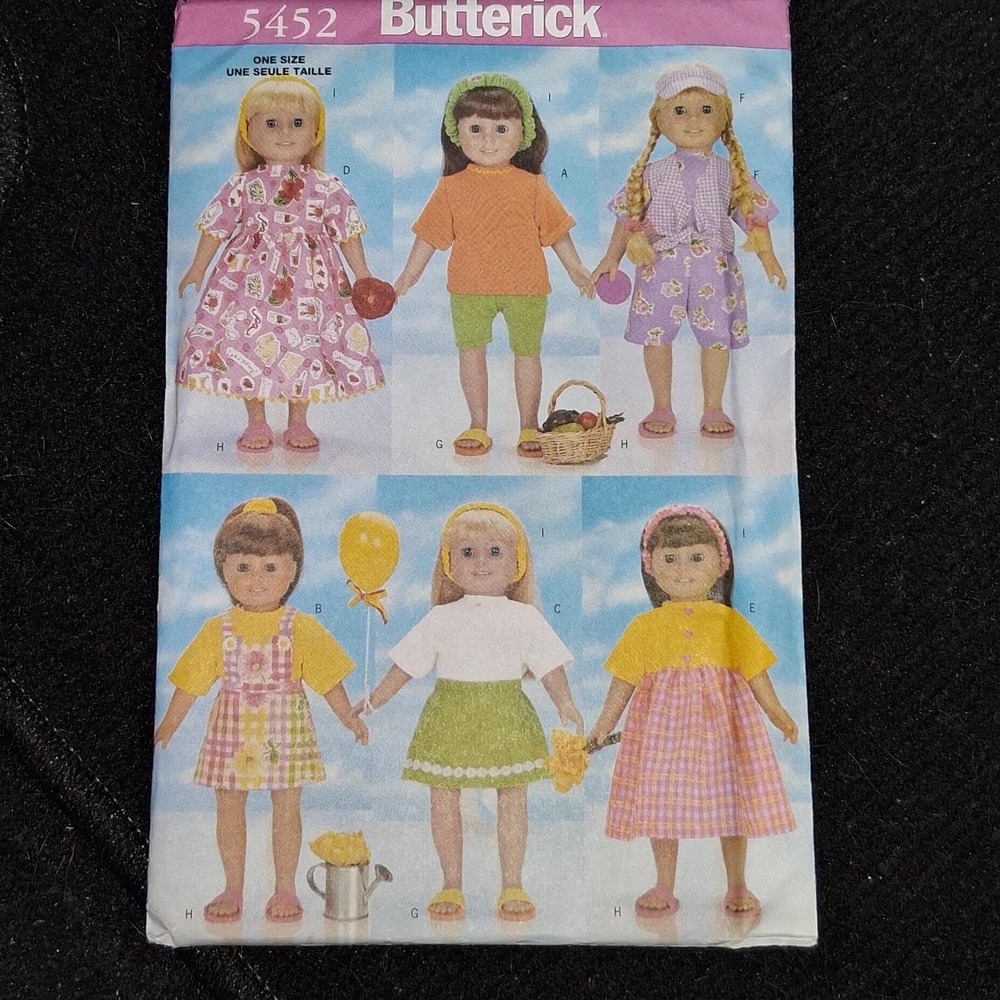 Butterick 5452 Doll Clothes‎ Sewing Pattern 18 inch Doll Contemporary Wardrobe